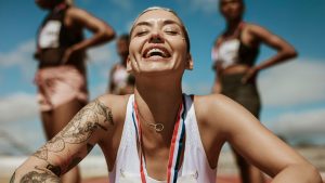 happy athlete
